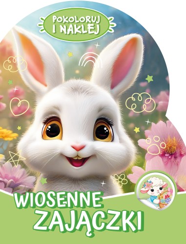 Pokoloruj i naklej. Wiosenne zajączki